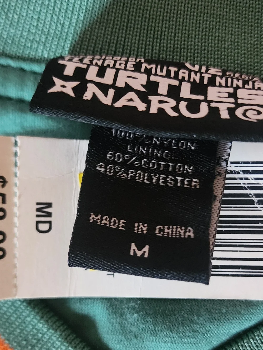 Green Teenage Mutant Ninja Turtles x Naruto Graphic Pullover Jacket
